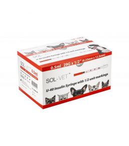 Sol-Vet U40 Insulinspritzen für Hunde und Katzen 0,5 mL