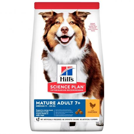Hill's Science Plan Canine Mature Adult 7+ Medium Chicken - Trockenfutter für Hunde