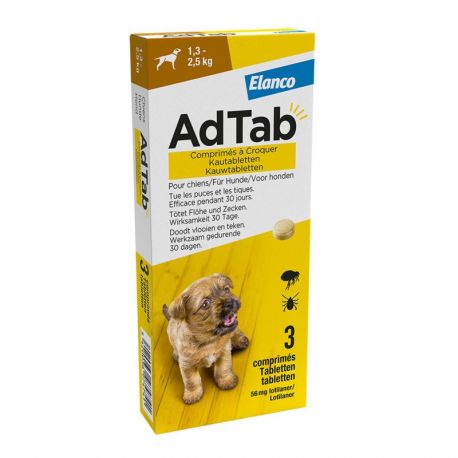 AdTab - Kautabletten gegen Flöhe & Zecken für Hunde