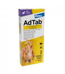 AdTab - Kautabletten gegen Flöhe und Zecken für Katzen
